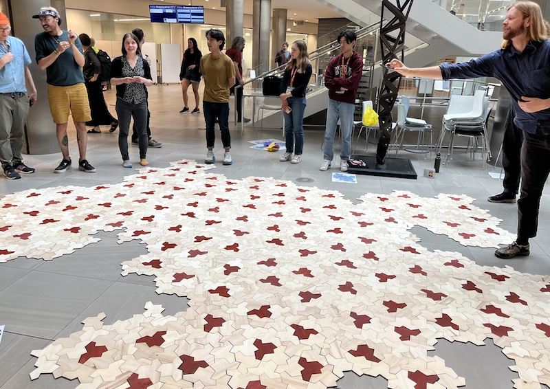 Record-setting assembly of Hat tiling
